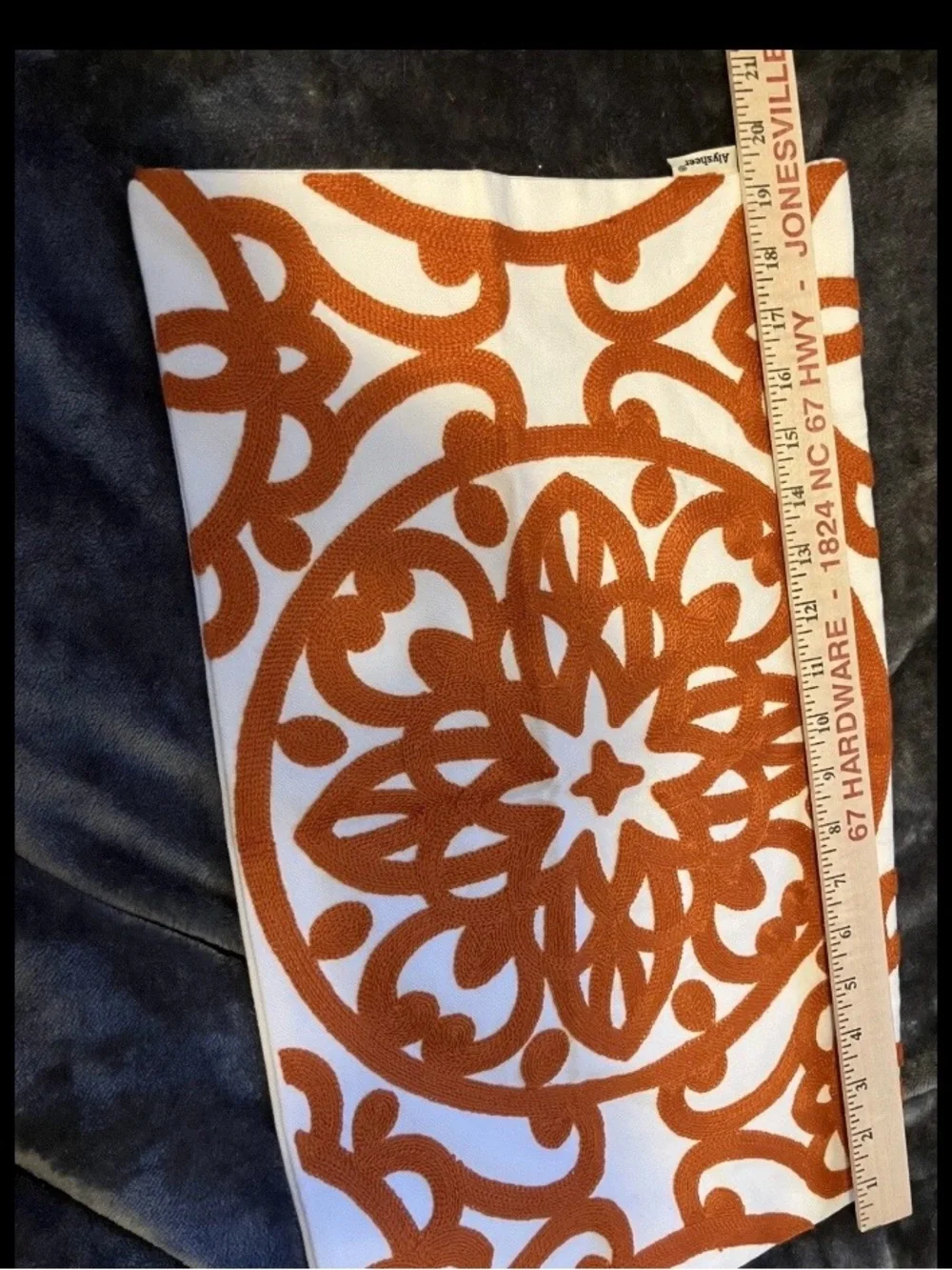 Orange and beige Decorative Accent Pillow Cover